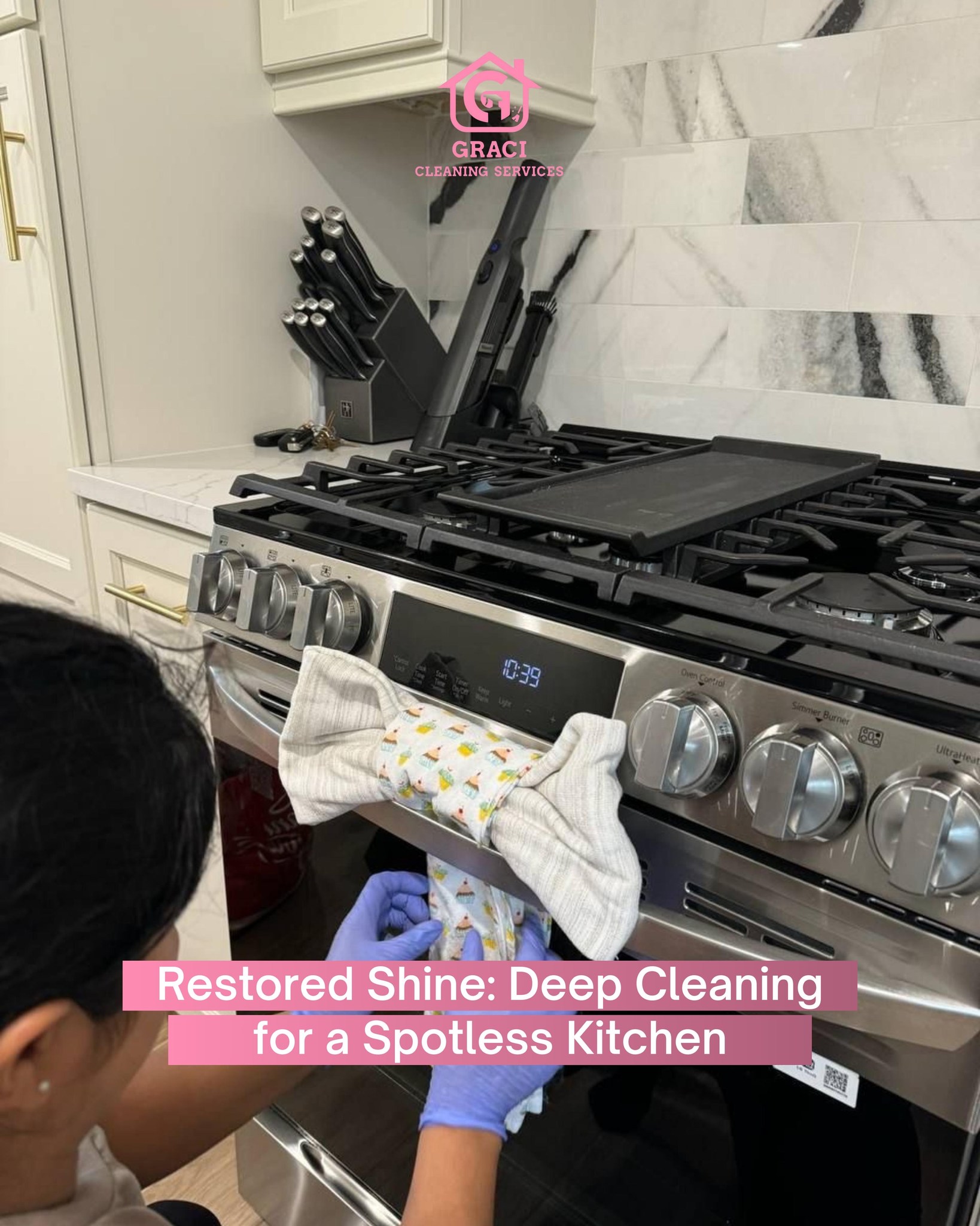 Restored shine deep cleaning for spotless kitchen